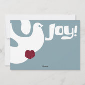 Carte photo Retro Peace & Joy (Dos)