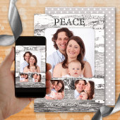 Carte photo Retro Rustic Wood Christmas