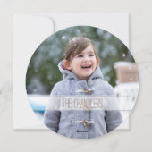 Carte photo rond de vacances de Chistmas de cône (Dos)