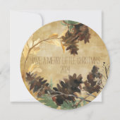 Carte photo rond de vacances de Chistmas de cône (Devant)