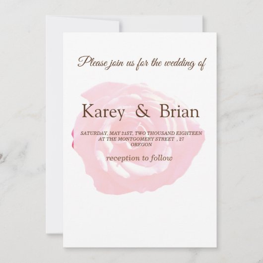 Carte photo rose (Devant)