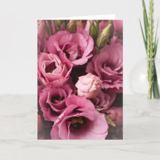 Carte photo rose de Lisianthus