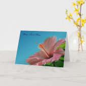 Carte photo rose Hibiscus (Fleur jaune)