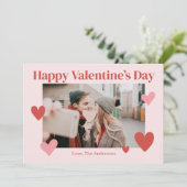 Carte photo rose pour la Saint-Valentin (Debout devant)