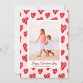 Carte photo rose Saint-Valentin Cœurs Rouges Fanta (Devant)