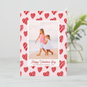 Carte photo rose Saint-Valentin Cœurs Rouges Fanta (Debout devant)