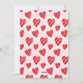 Carte photo rose Saint-Valentin Cœurs Rouges Fanta (Dos)