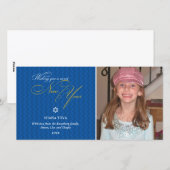 Carte photo Rosh Hashanah à motif Chevron (Devant / Derrière)