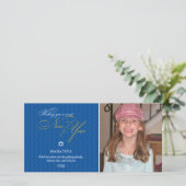 Carte photo Rosh Hashanah à motif Chevron (Debout devant)