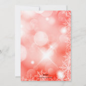 Carte photo rouge de fêtes (Dos)