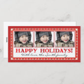 Carte photo rouge de la rayure 3 (Devant / Derrière)