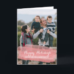 Carte photo rouge de vacances de traçage<br><div class="desc">Carte de voeux à la mode et moderne de photo de vacances de traçage d'aquarelle avec des traçages simples de regard d'aquarelle en rouge. Ce carte photo élégant et chic peut être facilement customisé avec votre propres photo et salutation personnalisée de vacances. Trouvez plus d'options de personnalisation en cliquant sur...</div>