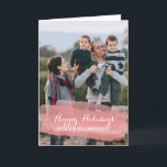 Carte photo rouge de vacances de traçage<br><div class="desc">Carte de voeux à la mode et moderne de photo de vacances de traçage d'aquarelle avec des traçages simples de regard d'aquarelle en rouge. Ce carte photo élégant et chic peut être facilement customisé avec votre propres photo et salutation personnalisée de vacances. Trouvez plus d'options de personnalisation en cliquant sur...</div>