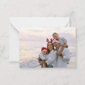 Carte photo rouge scandinave de Noël (Dos)