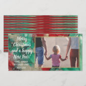 Carte photo "Rouges et verts de Noël" (Devant / Derrière)