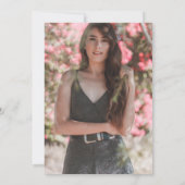 carte photo royal damassé violet quinceanera (Dos)