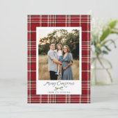 Carte photo Rustique Plaid Family Christmas (Debout devant)