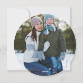 Carte photo Rustique Reindeer Round Christmas (Dos)