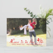 Carte photo Saint-Valentin Cœur Rouge (Debout devant)