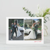 Carte photo Saint-Valentin Heart Duo Blanc (Debout devant)