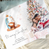 Carte Photo Scène de la Nativité Script Joyeux Noël