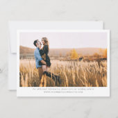 Carte Photo Script Wedding Enregistrer la date Faire-par (Dos)