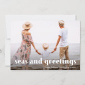 Carte photo Seas et salutations Coastal Christmas (Devant)