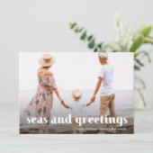 Carte photo Seas et salutations Coastal Christmas (Debout devant)