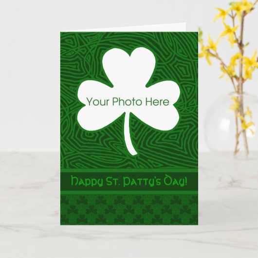 Carte Photo shamrock (Fleur jaune)
