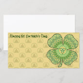 Carte photo Shamrock celte (Devant / Derrière)
