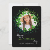 Carte photo Shamrock vert (Devant)