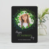 Carte photo Shamrock vert (Debout devant)