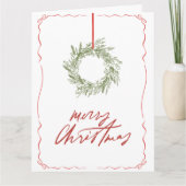 Carte Photo simple à main pliée Noël (Devant)