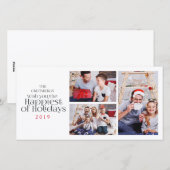 Carte photo simple cadre blanc pour les fêtes de N (Devant / Derrière)