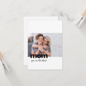 Carte photo simple élégant fête des mères (Devant/Arrière en situation)