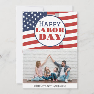 Carte Photo simple élégante Joyeuse Fête du Travail avec