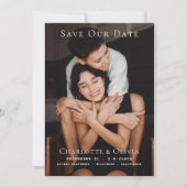 Carte Photo Simple Enregistrer Le Mariage Date (Devant)