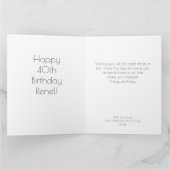 Carte photo simple et élégant pour l'anniversaire (Intérieur)