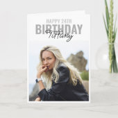 Carte Photo simple et heureuse anniversaire (Devant)
