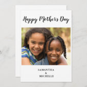 Carte Photo simple Fête des mères (Devant / Derrière)