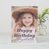 Carte Photo simple moderne Accueil d'anniversaire (Debout devant)