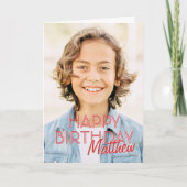 Carte Photo simple moderne Accueil d'anniversaire (Devant)