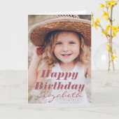 Carte Photo simple moderne Accueil d'anniversaire (Fleur jaune)