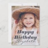 Carte Photo simple moderne Accueil d'anniversaire (Devant)