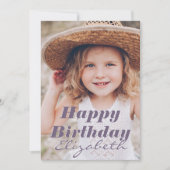 Carte Photo simple moderne Accueil d'anniversaire (Devant)