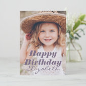 Carte Photo simple moderne Accueil d'anniversaire (Debout devant)