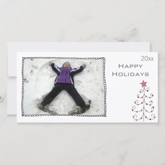 carte photo simple noir et blanc (Devant)