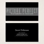 Carte photo simple Photographe noir (Devant & derrière)