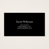 Carte photo simple Photographe noir (Dos)