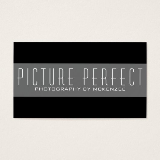 Carte photo simple Photographe noir (Devant)